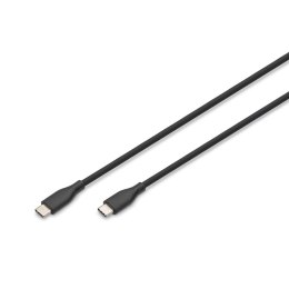 Kabel zasilający DIGITUS silikonowy USB-C - USB-C, USB 2.0 60W, 2m czarny