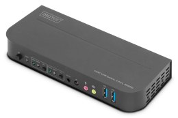 Przełącznik KVM DIGITUS 2 portowy HDMI 4K 60Hz 2xUSB audio IR