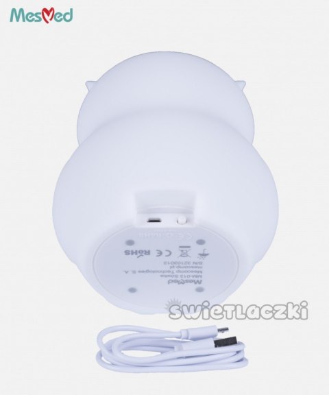 Mesmed Lampka silikonowa nocna MM013 Sówka z pilotem