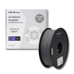 Qoltec Profesjonalny filament do druku 3D | PLA PRO | 1kg | 1.75mm | Szary