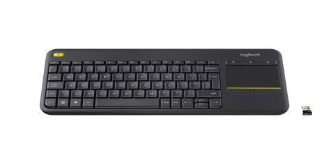 WIRELESS TOUCH KEYBOARD K400+/DARK - FRA - 2.4GHZ CENTRAL