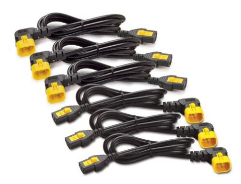 Power Cord Kit (6 ea), Locking, C13 to C14 (90 Degree), 1.2m