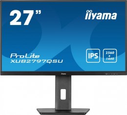 IIYAMA Monitor 27 cali XUB2797QSN-B2 IPS,QHD,USB-C Dock,HDMI /5y/