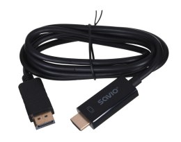 Kabel SAVIO CL-56 (DisplayPort M - HDMI Typ A; 1,5m; kolor czarny)