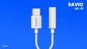 Savio Adapter USB-C - Mini Jack 3,5mm, Xiaomi, Huawei, Oppo, AK-51