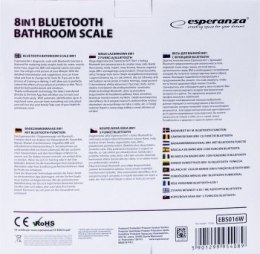 Waga z funkcją bluetooth Esperanza B.FIT EBS016W (kolor biały)