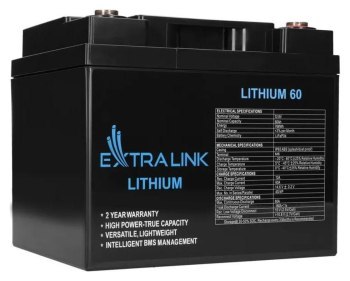 Extralink LiFePO4 60AH | Akumulator | 12.8V, BMS