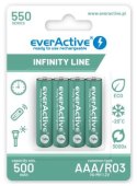 EVERACTIVE AKUMULATORKI R03/AAA NI-MH 550 MAH INFINITY LINE - BLISTER 4 SZTUKI EVHRL03-550