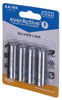 Zestaw akumulatorków everActive EVHRL6-2000 (2000mAh ; Ni-MH)