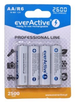 Zestaw akumulatorków everActive Professional line EVHRL6-2600 (2600mAh ; Ni-MH)