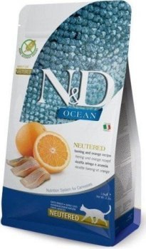 FARMINA N&D CAT OCEAN HERRING&ORANGE NEUTERED 300g