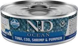 FARMINA N&D CAT OCEAN TUNA COD SHRIMP&PUMPKIN 70g