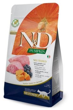 FARMINA N&D PUMPKIN CAT LAMB & BLUEBERRY NEUTERED ADULT 1.5kg