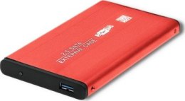 QOLTEC OBUDOWA NA DYSK HDD/SSD 2.5 SATA3 | USB3.0 | CZERWONY