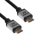 Kabel Akyga AK-HD-PRO AK-HD-100P (HDMI M - HDMI M; 10m; kolor czarny kolor srebrny)