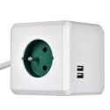 Przedłużacz allocacoc PowerCube Extended USB 2402GN/FREUPC (1 5m; kolor zielony)