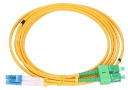 Extralink SC/APC-LC/UPC | Jednomodowy, Duplex, G652D, 3mm, 1m