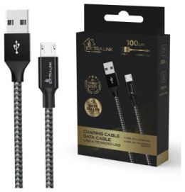 Extralink Smart Life 15W, USB-A - microUSB, 100cm, PVC, 5V 2.4A, czarny