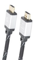 Kabel GEMBIRD Seria Select Plus CCB-HDMIL-1M (HDMI M - HDMI M; 1m; kolor czarny)