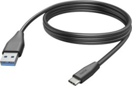 Hama USB-A - USB-C, 3m, czarny