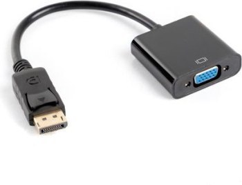 Adapter Lanberg AD-0002-BK (DisplayPort M - D-Sub (VGA) F; 0 20m; kolor czarny)