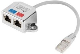 Adapter Lanberg AD-0026-S (RJ45 M - 2 x RJ45 F; kolor szary)