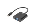 Adapter Lanberg AD-UC-VG-01 (USB typu C M - D-Sub (VGA) F; 0 15m; kolor czarny)