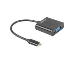 Adapter Lanberg AD-UC-VG-01 (USB typu C M - D-Sub (VGA) F; 0 15m; kolor czarny)