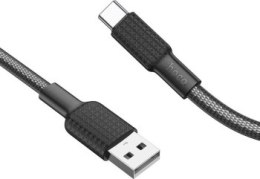 HOCO KABEL USB DO TYP C 3A JAEGER X69 CZARNO-BIAŁY