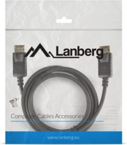 Kabel Lanberg CA-DPDP-10CC-0018-BK (DisplayPort Męski - DisplayPort Męski; 1 8m; czarny)