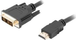 Kabel Lanberg CA-HDDV-10CC-0030-BK (HDMI M - DVI-D (18+1) M; 3m; kolor czarny)