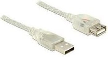 Lanberg USB 5.0m transparentny