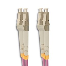 Qoltec Patchcord światłowodowy LC/UPC - LC/UPC | Multimode | 50/125 | OM4 | Duplex | 2m