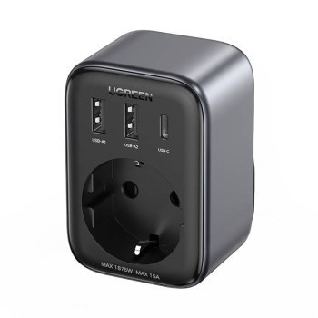 UGREEN CD314 Adapter podróżny EU na US 2xUSB-A, 1xUSB-C