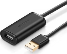 UGREEN US121 USB 2.0 przedłużający, aktywny, 5m (czarny)