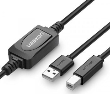 UGREEN US122 USB 2.0 A-B do drukarki, 15m (czarny)