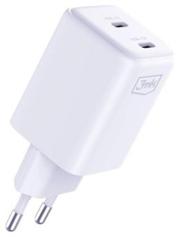 3mk Hyper Charger PD 45W Biały + 2 Kable USB-C/C