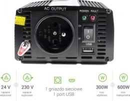 Green Cell 24V na 230V Modyfikowana sinusoida 300W