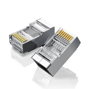 Metalowa wtyczka RJ45 UGREEN Ethernet, 8P/8C, Cat.6, UTP (10szt.)