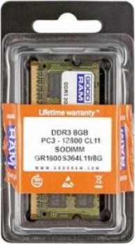 Pamięć GoodRam GR1600S364L11/8G (DDR3 SO-DIMM; 1 x 8 GB; 1600 MHz; CL11)