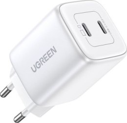 Ugreen CD294 GaN 2 x USB-C 45W QC PD - biała