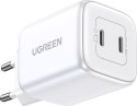 Ugreen CD294 GaN 2 x USB-C 45W QC PD - biała