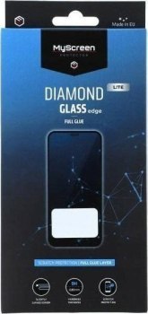 MyScreen Protector - Szkło hartowane na lekko zaokrąglone ekrany DIAMOND GLASS LITE edge FULL GLUE do Oppo A17/A17K