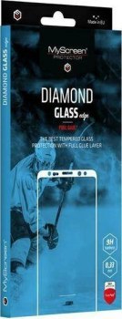 MyScreen Protector - Szkło hartowane z klejem na całej powierzchni DIAMOND GLASS edge FULL GLUE (czarna ramka) do Apple iPhone 1