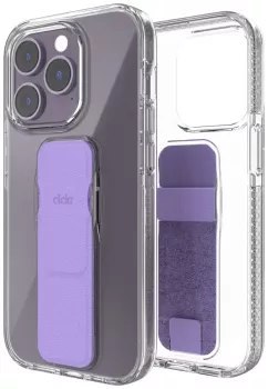 CLCKR Gripcase Clear for iPhone 14 clear/purple