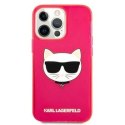 KARL LAGERFELD KLHCP13LCHTRP IPHONE 13 PRO / 13 6,1" RÓŻOWY/PINK HARDCASE GLITTER CHOUPETTE FLUO