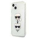 KARL LAGERFELD KLHCP13SKCTUGLS IPHONE 13 MINI 5,4" SREBRNY/SILVER HARDCASE GLITTER KARL`S & CHOUPETTE