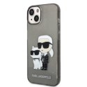 KARL LAGERFELD KLHCP14MHNKCTGK IPHONE 14 PLUS / 15 PLUS 6,7" CZARNY/BLACK HARDCASE GLITTER KARL&CHOUPETTE