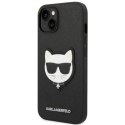 KARL LAGERFELD KLHCP14MSAPCHK IPHONE 14 PLUS / 15 PLUS 6,7" HARDCASE CZARNY/BLACK SAFFIANO CHOUPETTE HEAD PATCH