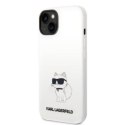 KARL LAGERFELD KLHCP14MSNCHBCH IPHONE 14 PLUS / 15 PLUS 6,7" HARDCASE BIAŁY/WHITE SILICONE CHOUPETTE